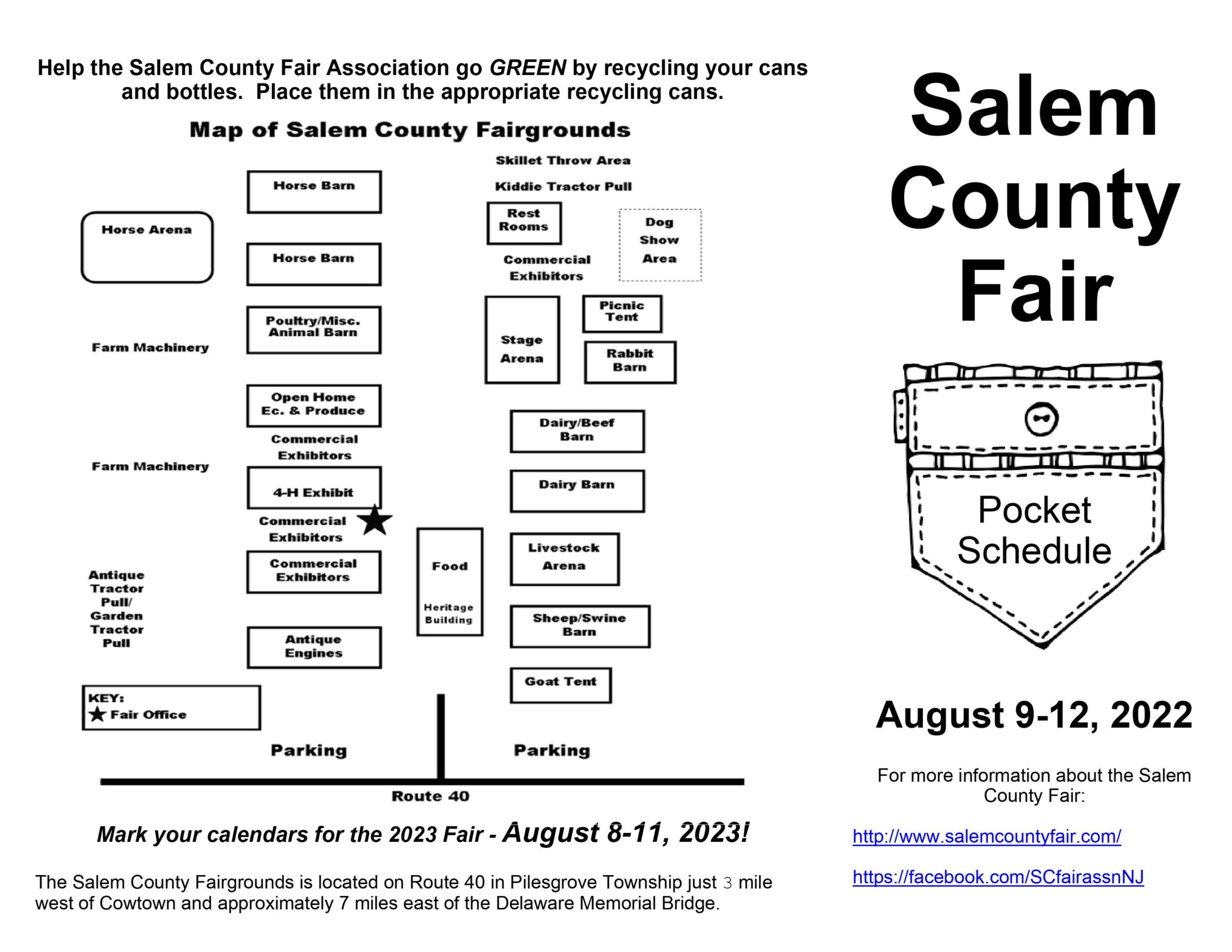 Salem County Fair 2023 Schedule as JPEG